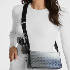 Michael Kors Jet Set Travel Crossbody Bag - Ombre Black Multi